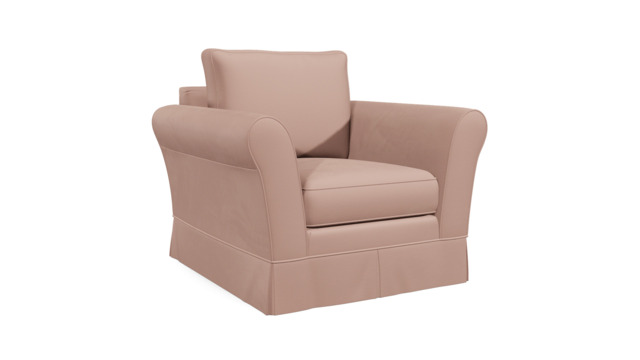 Pink Velvet Armchair - Traditional Accent Custom Arm Chair In Stain Resistant Velvet - Jude Range - image 1