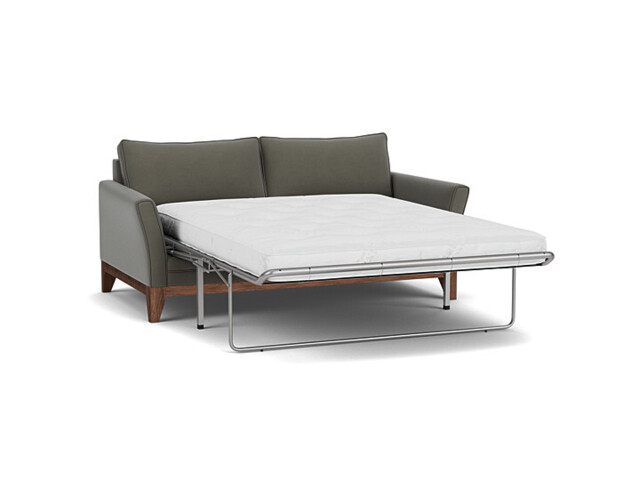 Grey Fabric 3 Seater Sofabed - Modern Fold Out Custom Sofa Bed In Easy Clean Fabric - Exmouth Range - image 1