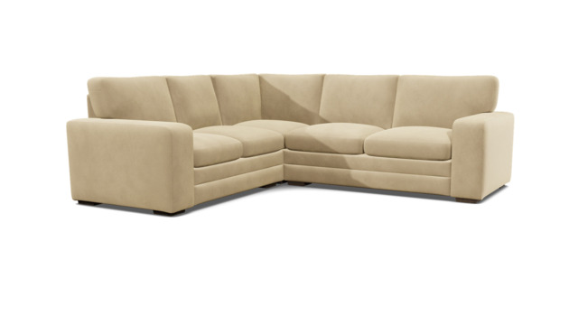 Cream Fabric 2X2.5 Seater Corner Sofabed - Modern Style Custom Sofa - Sloane Range - image 1