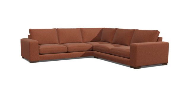 Red Velvet 4 Seater Corner Sofa - Modern Style Custom Sofa In Easy Clean Velvet - Ashdown Range - image 1