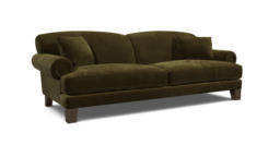 Green Linen 4 Seater Sofa - Traditional Style Custom Sofa - Thatcham Range