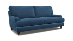 Blue Velvet 4 Seater Sofa - Modern Style Custom Sofa In Easy Clean Velvet - Whinfell Range