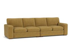 Yellow Velvet 5 Seater Sofa - Modern Style Custom Sofa In Stain Resistant Velvet - Sloane Range