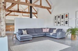 Grey Fabric U Shaped Sofa - Modren U Shape Corner Custom Sofa In Easy Clean Fabric - Ashdown Range - thumbnail 6