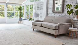 Black Velvet 2 Seater Sofa - Traditional Style Custom Sofa In Easy Clean Velvet - Lincoln Range - thumbnail 3