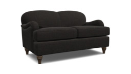 Black Velvet 2 Seater Sofa - Traditional Style Custom Sofa In Easy Clean Velvet - Lincoln Range
