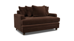 Streatham Scatter Back Loveseat Sofa  brown - thumbnail 1