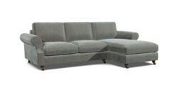 Kendal 3.5 Seater Chaise Sofa Bed grey