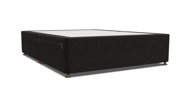 Black Velvet King Size Bed Divan - Modern Style Divan Base In Easy Clean Velvet - Barnsley Range - image 1