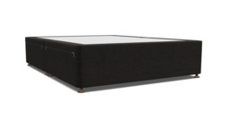 Black Velvet King Size Bed Divan - Modern Style Divan Base In Easy Clean Velvet - Barnsley Range