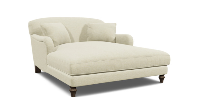 Darlings of Chelsea Evelyn Stylish White Loveseat Chaise Day Bed - image 1