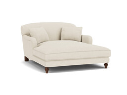 Darlings of Chelsea Evelyn Stylish White Loveseat Chaise Day Bed