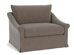 Hayling Loose Cover Loveseat Sofa brown