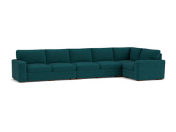 Teal Velvet 6X1.5 Seater Corner Sofa - Modern Style Custom Sofa In Stain Resistant Velvet - Sloane Range