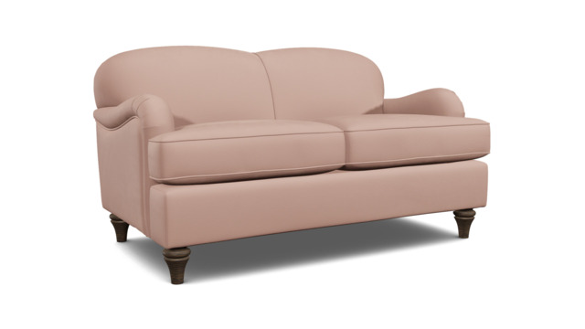 Pink Velvet 2 Seater Sofa - Traditional Style Custom Sofa In Stain Resistant Velvet - Lincoln Range - image 1