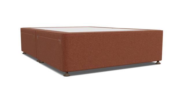 Red Velvet Double Bed Divan - Modern Style Divan Base In Easy Clean Velvet - Barnsley Range - image 1