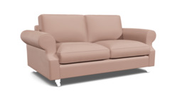 Pink Velvet 3.5 Seater Sofa - Traditional Style Custom Sofa In Stain Resistant Velvet - Kendal Range - thumbnail 1