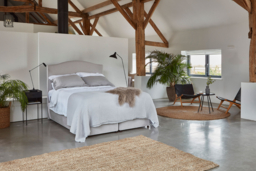 Red Velvet Double Bed Frame - Traditional Low End With Large Headboard In Easy Clean Velvet - Avebury Range - thumbnail 3