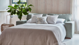 Cream Fabric 2.5 Seater Sofabed - Modern Fold Out Custom Sofa Bed - Sloane Range - thumbnail 4