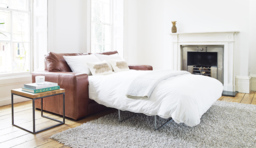 Cream Fabric 2.5 Seater Sofabed - Modern Fold Out Custom Sofa Bed - Sloane Range - thumbnail 8