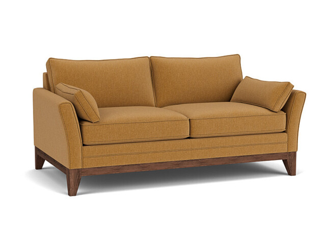 Orange Velvet 3 Seater Sofa - Modern Style Custom Sofa In Stain Resistant Velvet - Exmouth Range - image 1