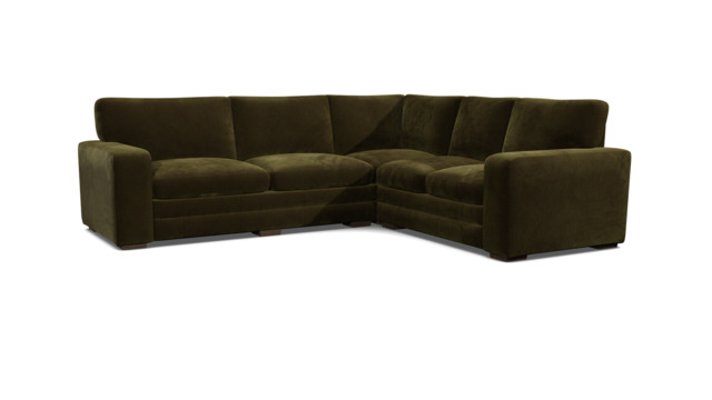 Green Linen 3X2 Seater Corner Sofa - Modern Style Custom Sofa - Sloane Range - image 1