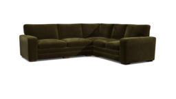 Green Linen 3X2 Seater Corner Sofa - Modern Style Custom Sofa - Sloane Range