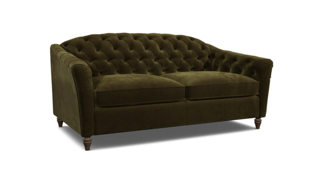Green Linen 3 Seater Sofabed - Traditional Fold Out Custom Sofa Bed - Payton Range - image 1