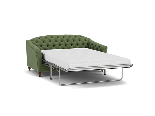 Green Linen 3 Seater Sofabed - Traditional Fold Out Custom Sofa Bed - Payton Range - image 1