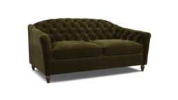 Green Linen 3 Seater Sofabed - Traditional Fold Out Custom Sofa Bed - Payton Range - thumbnail 1