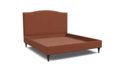 Red Velvet Super King Size Bed Frame - Traditional Low End With Large Headboard In Easy Clean Velvet - Avebury Range