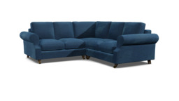 Blue 2 Seater Corner Sofa - Modern Style Fabric Luxury Premium Corner Sofa - Kendal Range