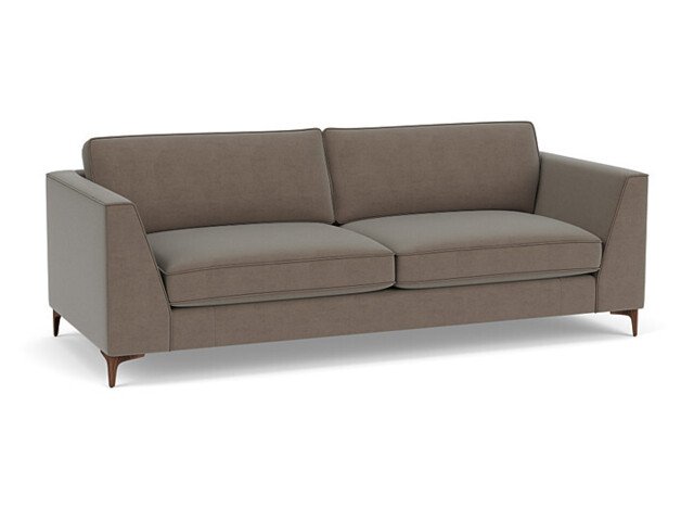 Brown Velvet 4 Seater Sofa - Modern Style Custom Sofa In Easy Clean Velvet - Clapham Range - image 1