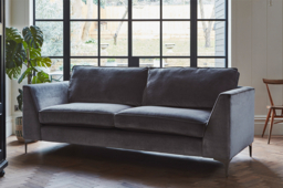 Brown Velvet 4 Seater Sofa - Modern Style Custom Sofa In Easy Clean Velvet - Clapham Range - thumbnail 3