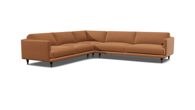 Orange 4 Seater Corner Sofa - Modern Style Fabric Luxury Premium Corner Sofa - Middlton Range - image 1