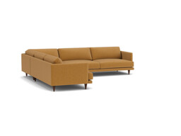 Orange 4 Seater Corner Sofa - Modern Style Fabric Luxury Premium Corner Sofa - Middlton Range - thumbnail 1