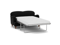 Black Velvet 2 Seater Sofabed - Traditional Fold Out Custom Sofa Bed In Easy Clean Velvet - Lincoln Range