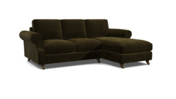 Green 2 Seater Corner Sofa - Modern Style Fabric Luxury Premium Corner Sofa - Kendal Range