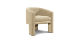 Cream Fabric Armchair - Modern Accent Custom Arm Chair - Wandsworth Range