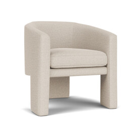 Cream Fabric Armchair - Modern Accent Custom Arm Chair - Wandsworth Range - thumbnail 1