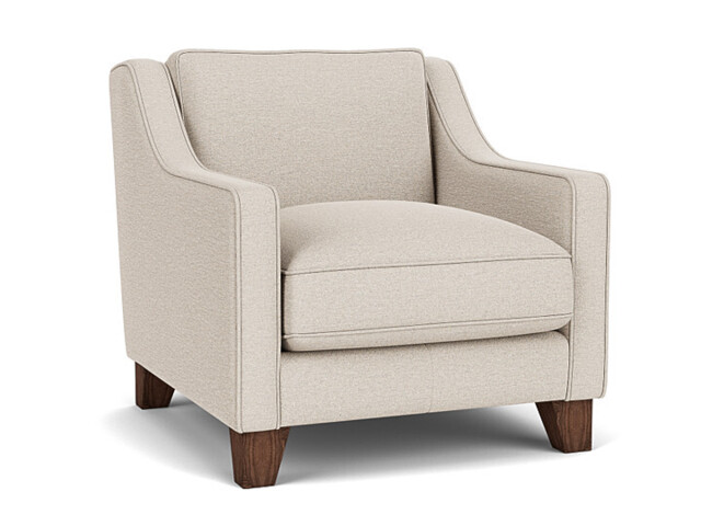 Cream Fabric Armchair - Modern Accent Custom Arm Chair - Banbury Range - image 1