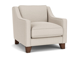 Cream Fabric Armchair - Modern Accent Custom Arm Chair - Banbury Range - thumbnail 1