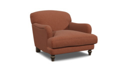 Red Velvet Armchair - Traditional Accent Custom Arm Chair In Easy Clean Velvet - Evelyn Range