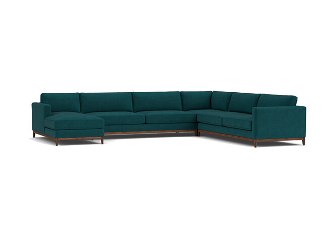 Darwin Serene U-Shape Corner Sofa - Teal - Darlings of Chelsea - image 1
