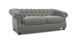 Grey Fabric 3.5 Seater Sofabed - Traditional Fold Out Custom Sofa Bed In Easy Clean Fabric - Wantage Range - thumbnail 1