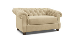 Cream Fabric Loveseat Armchair Sofabed - Traditional Style Single Chair Bed - Wantage Range - thumbnail 1