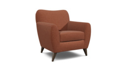 Red Velvet Armchair - Modern Accent Custom Arm Chair In Easy Clean Velvet - Warwick Range