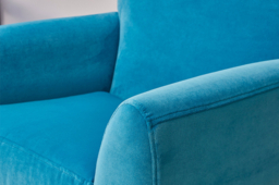 Red Velvet Armchair - Modern Accent Custom Arm Chair In Easy Clean Velvet - Warwick Range - thumbnail 6