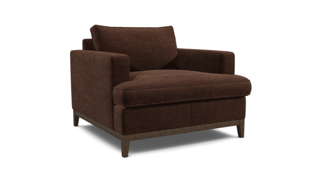 Brown Velvet Armchair - Modern Accent Custom Arm Chair In Easy Clean Velvet - Oakham Range - image 1