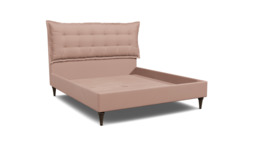 Pink Velvet Super King Size Bed Frame - Traditional Low End With Large Headboard In Stain Resistant Velvet - Lyndhurst Range - thumbnail 1